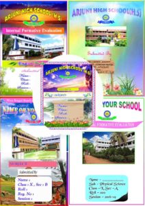 School project cover pages psd 5 in one pack » Picture Density