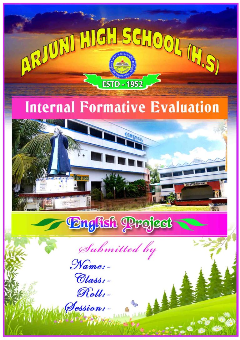 School project cover pages psd 5 in one pack » Picture Density