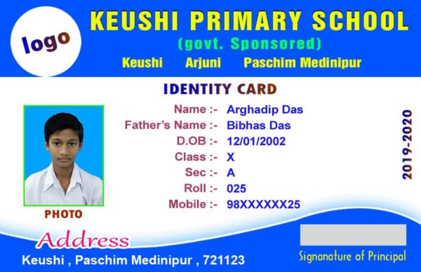 PRIMARY SCHOOL ID CARD PSD » Picturedensity