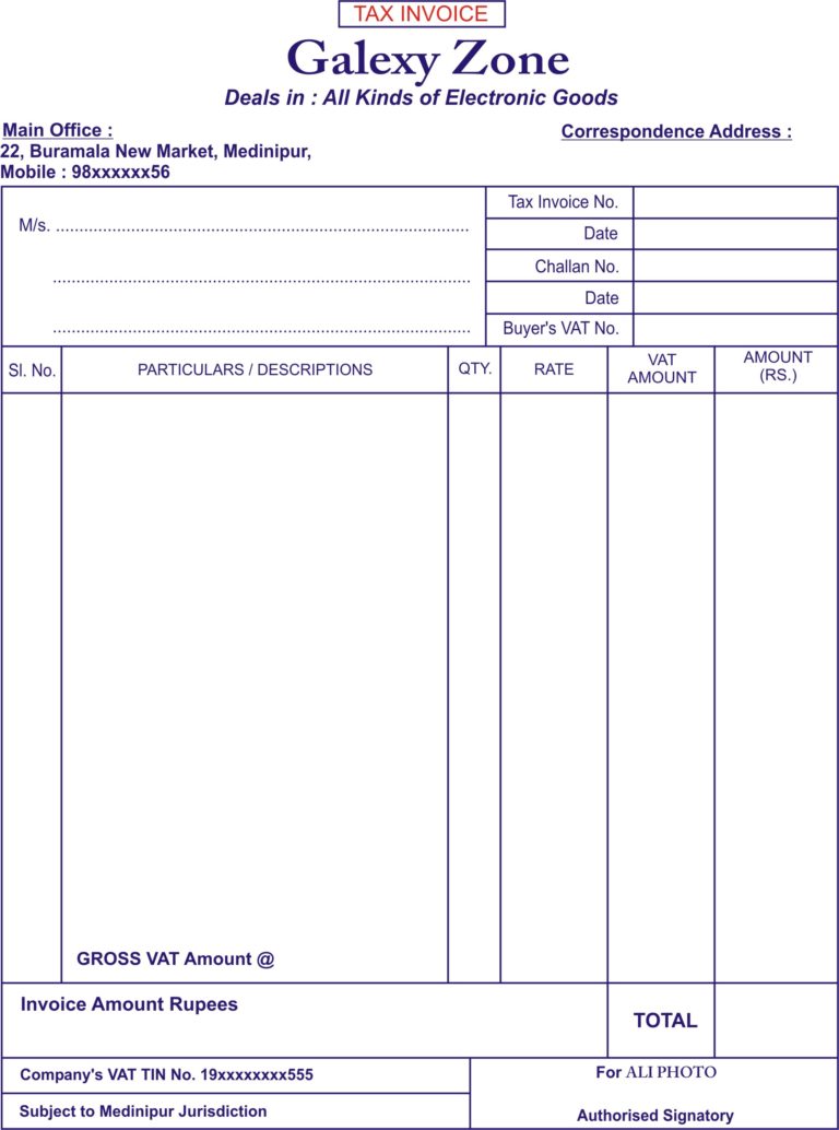 electric shop tax invoice cdr file » Picture Density