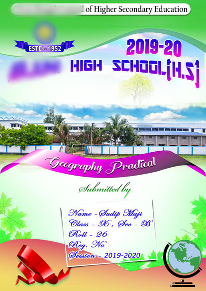 Geography school project cover page design » Picturedensity