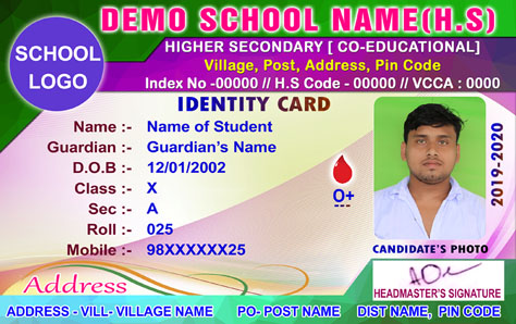 psd school id card design » Picturedensity