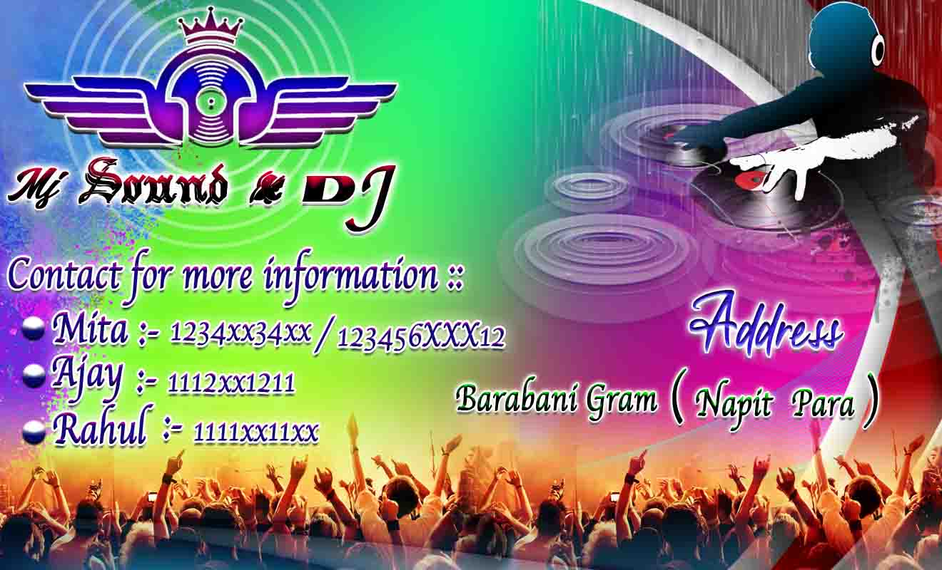 psd visiting card for dj sound » Picture Density