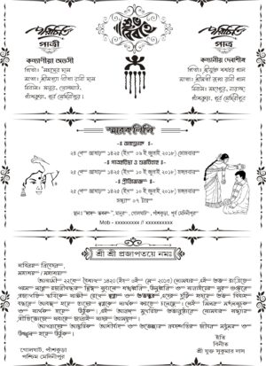 hindu marriage card matter