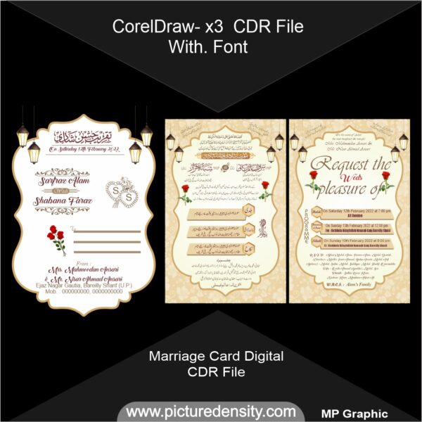 Marriage Card Digital CDR File