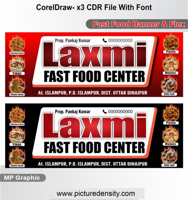 Fast Food Banner & Flex CDR File