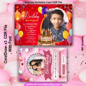 Birthday Invitation Card CDR File