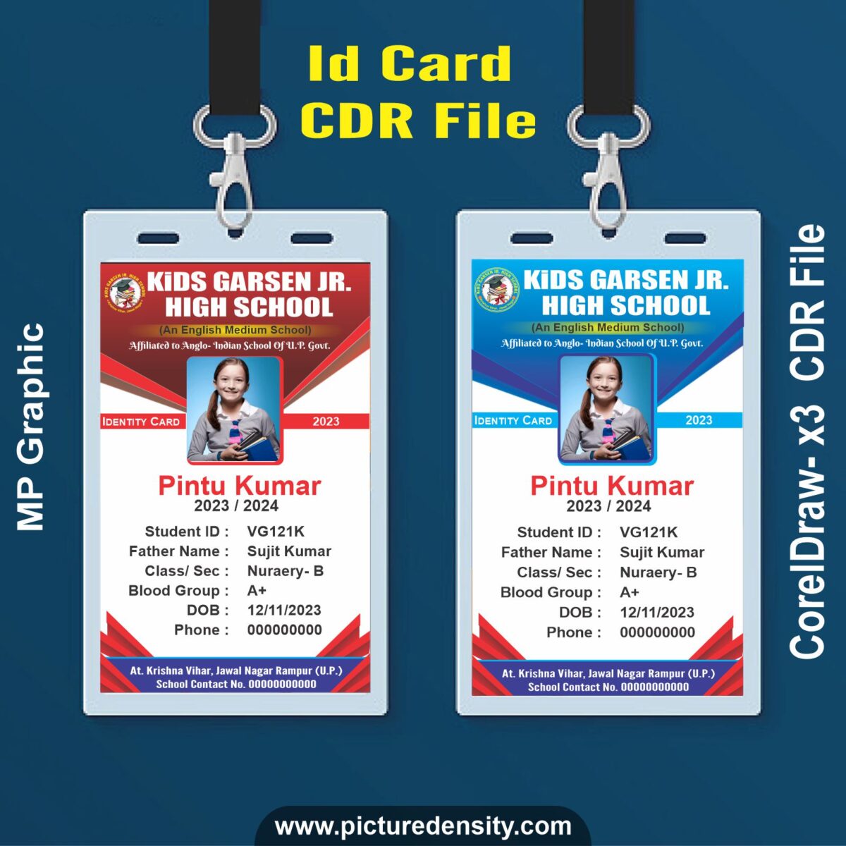 School ID Card CDR File » Picturedensity