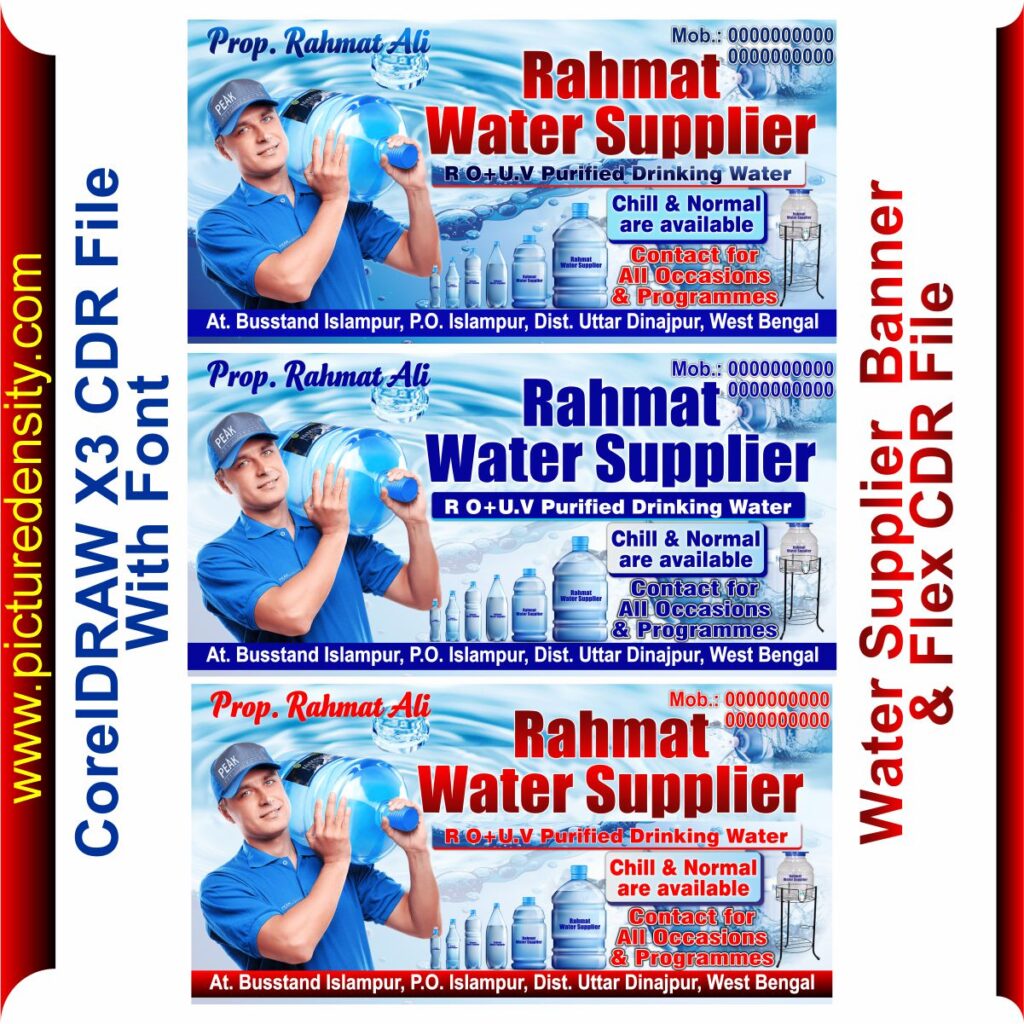 Water Supplier Banner & Flex CDR File