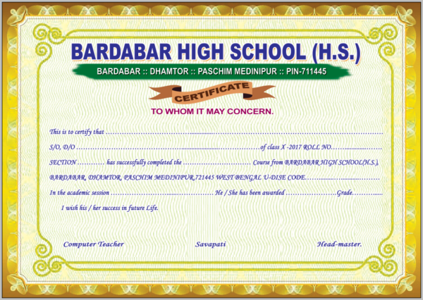 Certificate PSd