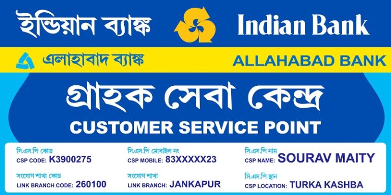 Indian Allahabad Bank CSP Centre Shop Visiting Card Banner Design PSD ...