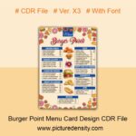 Burger Point Menu Card Design CDR File